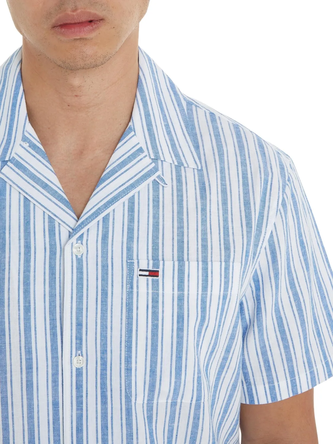 Tommy Jeans TJM Stripe Linen Freizeithemd Leinen