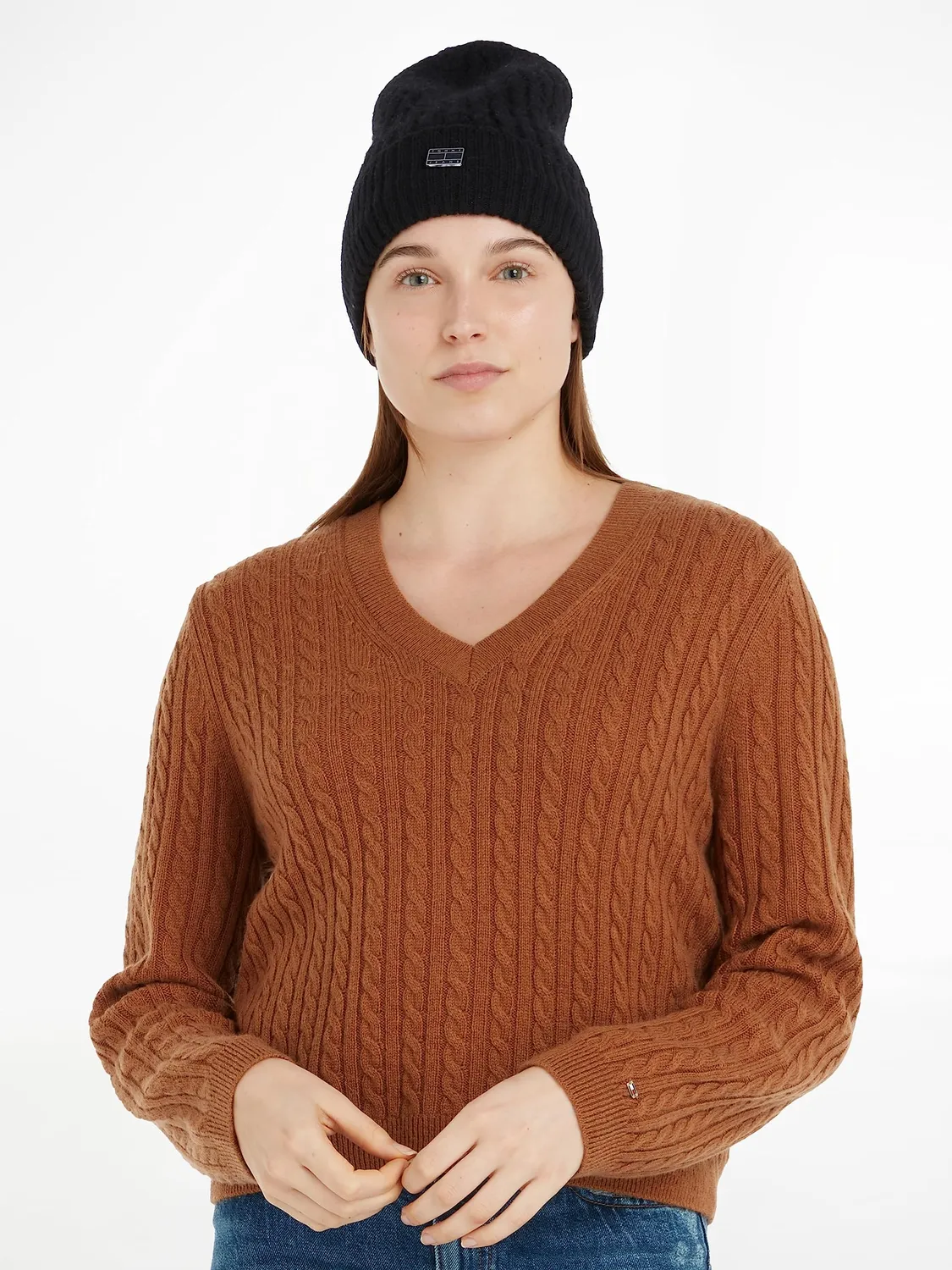 Tommy Jeans AW0AW15462 Beanie Schwarz