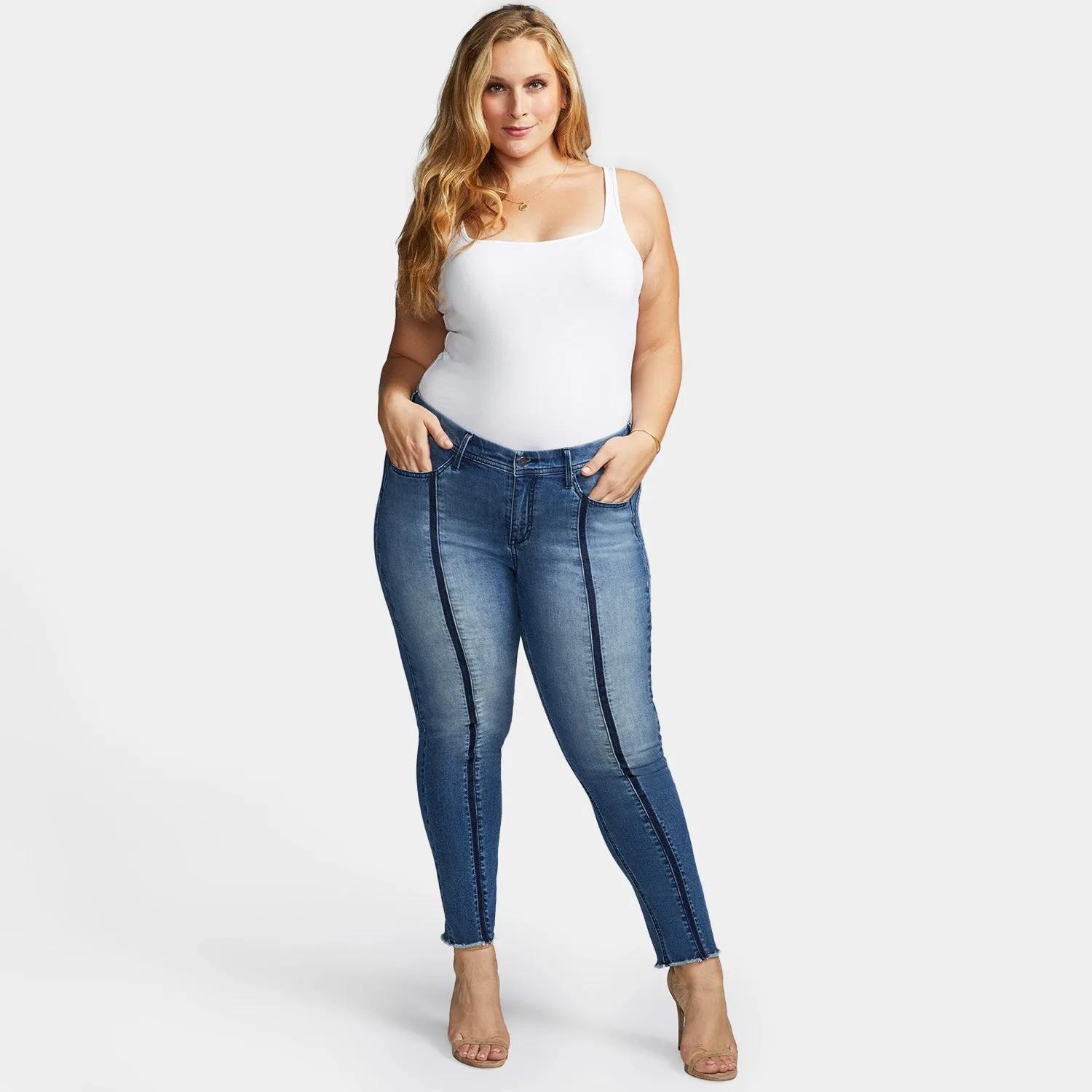 NYDJ Boost Skinny Ankle Jeans Taylor dunkelblau