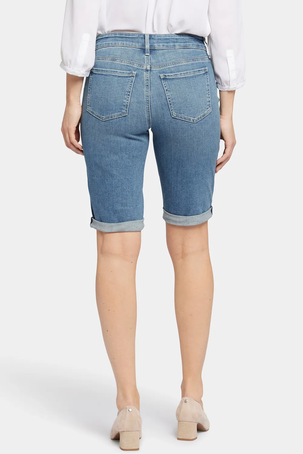 NYDJ Briella 11 Inch Denim-Shorts Heyburn Wash mit Umschlag