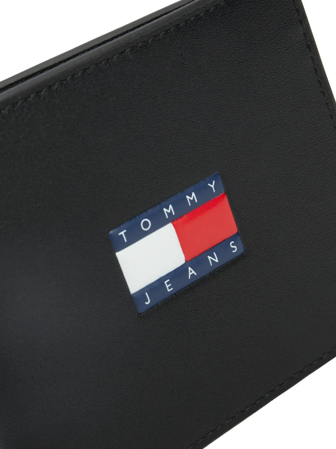 Tommy Jeans Heritage Leather Geldbeutel Schwarz Leder