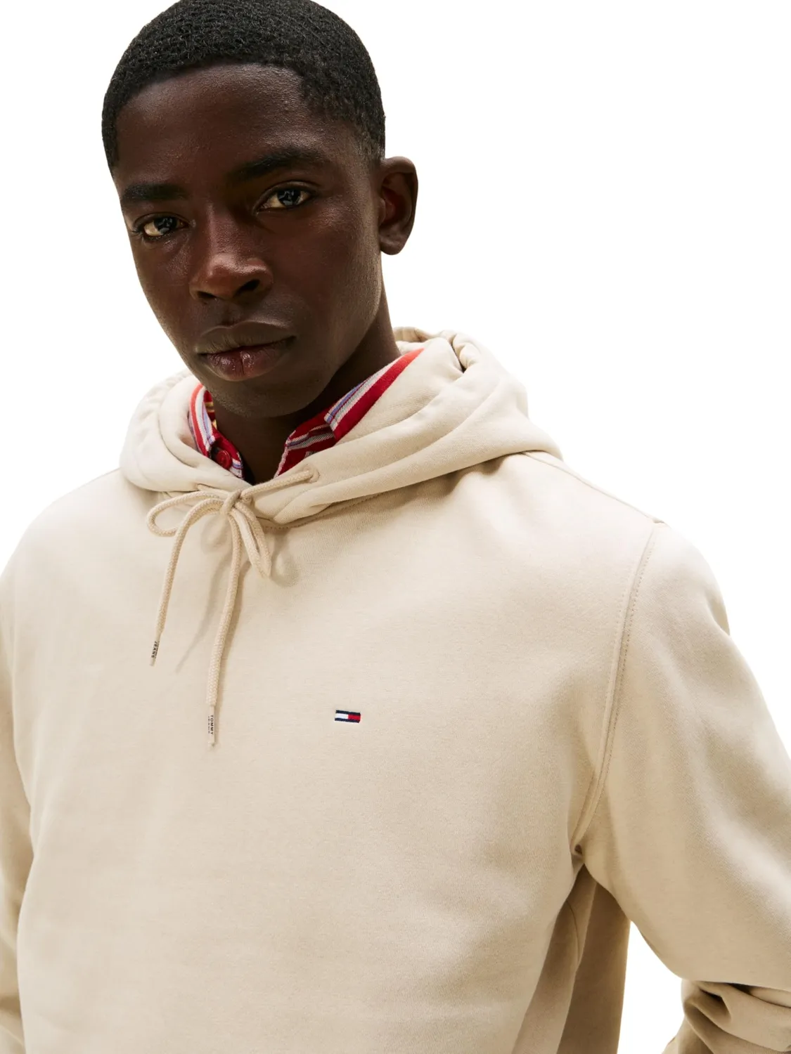 Tommy Jeans TJM Flag Hoodie M Kapuzenpullover beige