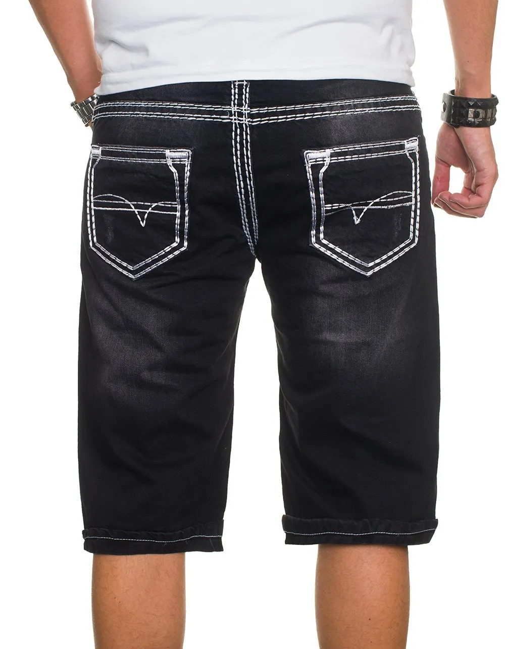 Alessandro Salvarini AS022 Jeans Shorts Herren Baumwolle