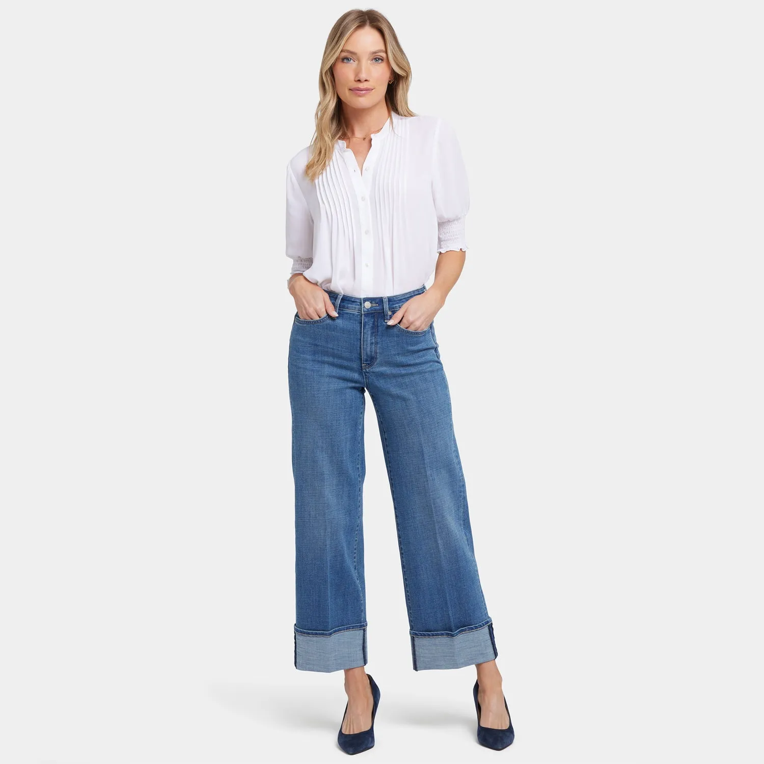 NYDJ Teresa Wide Leg Jeans Stillwater Lake 71 cm