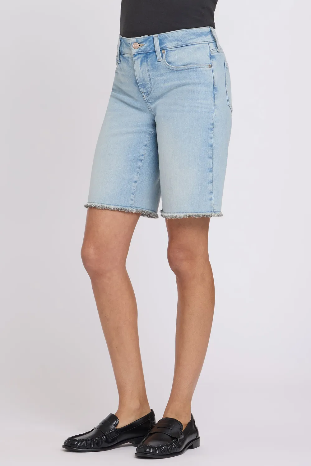 NYDJ Boyfriend Denim Shorts Keys View hellblau