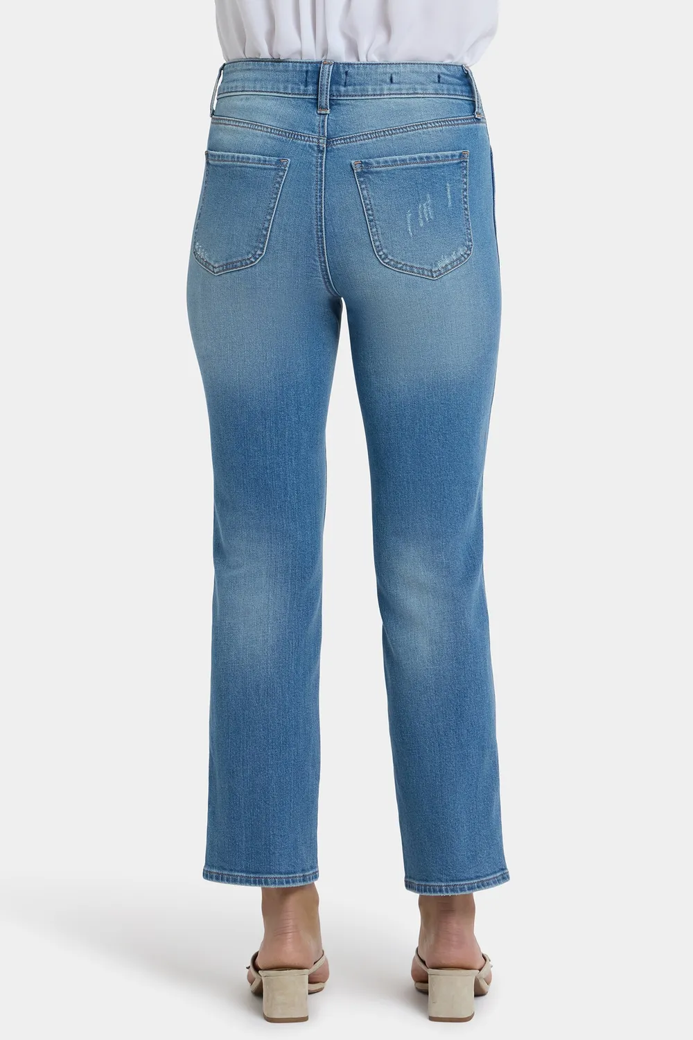 NYDJ Marilyn Straight Ankle Jeans Port Sea High Rise