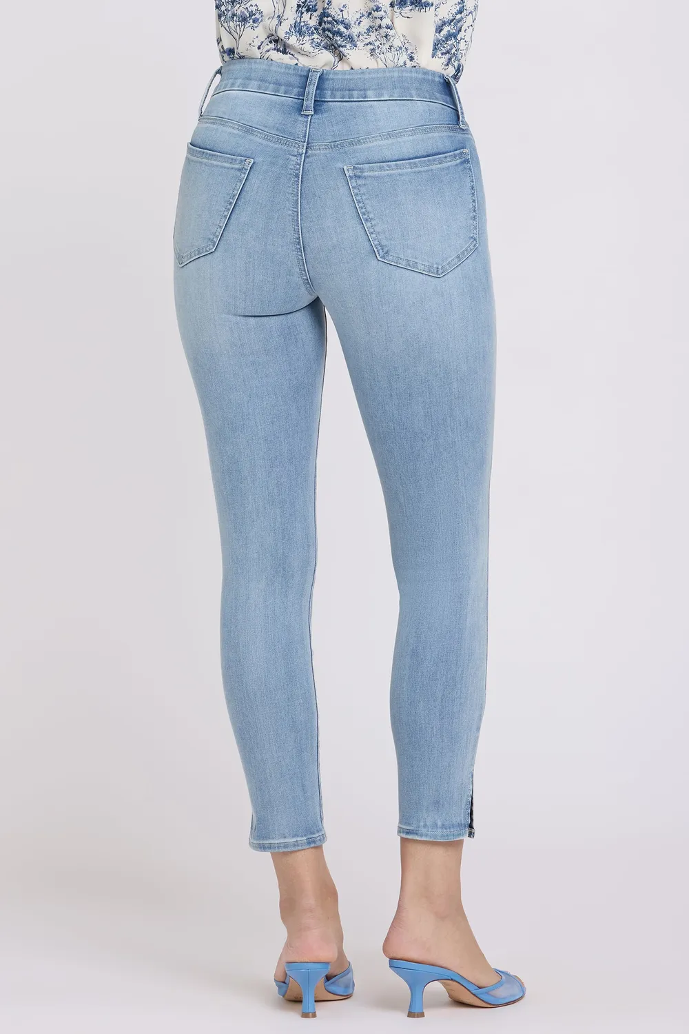 NYDJ Waist-Match Ami Skinny Ankle Jeans Bloom Bound