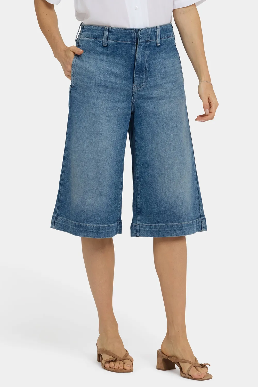 NYDJ Jeanne Culottes Jeans Breezy Palms Wide Leg