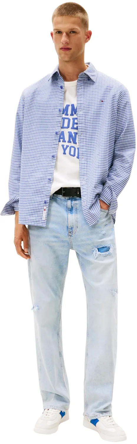 Tommy Jeans TJM Reg Oxford Check DM0DM22025 Hemd 4XL Karo