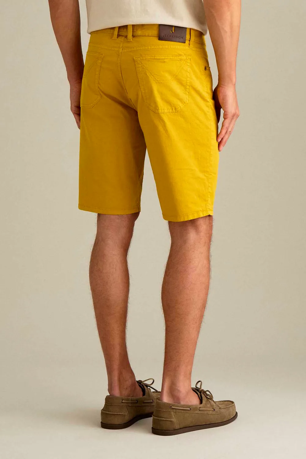 Jeckerson Jo Bermuda Goldgelb Slim Fit Gabardine
