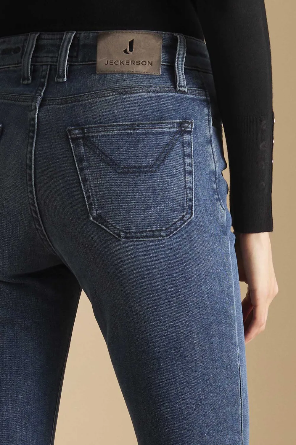 Jeckerson Jennifer Flared Jeans Dunkelblau Stretch Damen