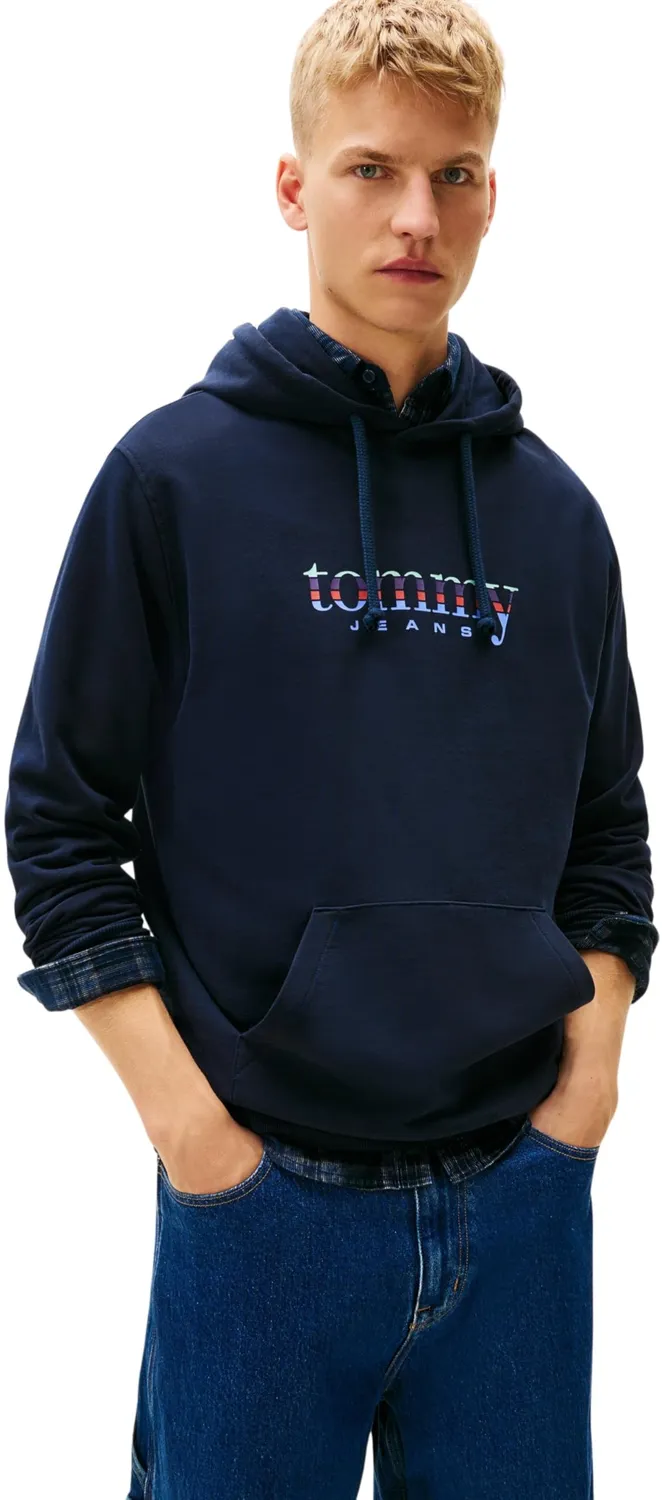 Tommy Jeans DNA Play Hood DM0DM22642 Hoodie Blau