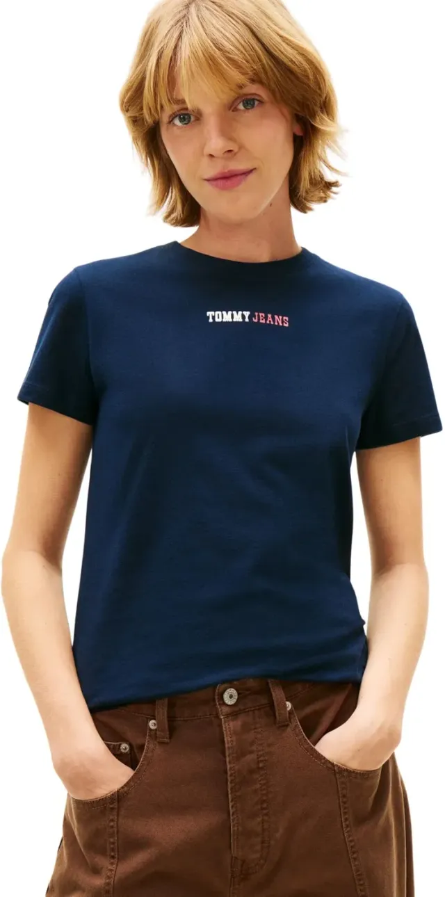 Tommy Jeans S/S T-Shirt Damen T-Shirt Schwarz Kurzarm