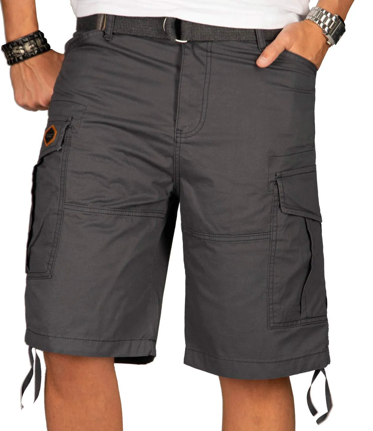 Alessandro Salvarini AS-133 Cargoshorts Herren mit Gürtel locker