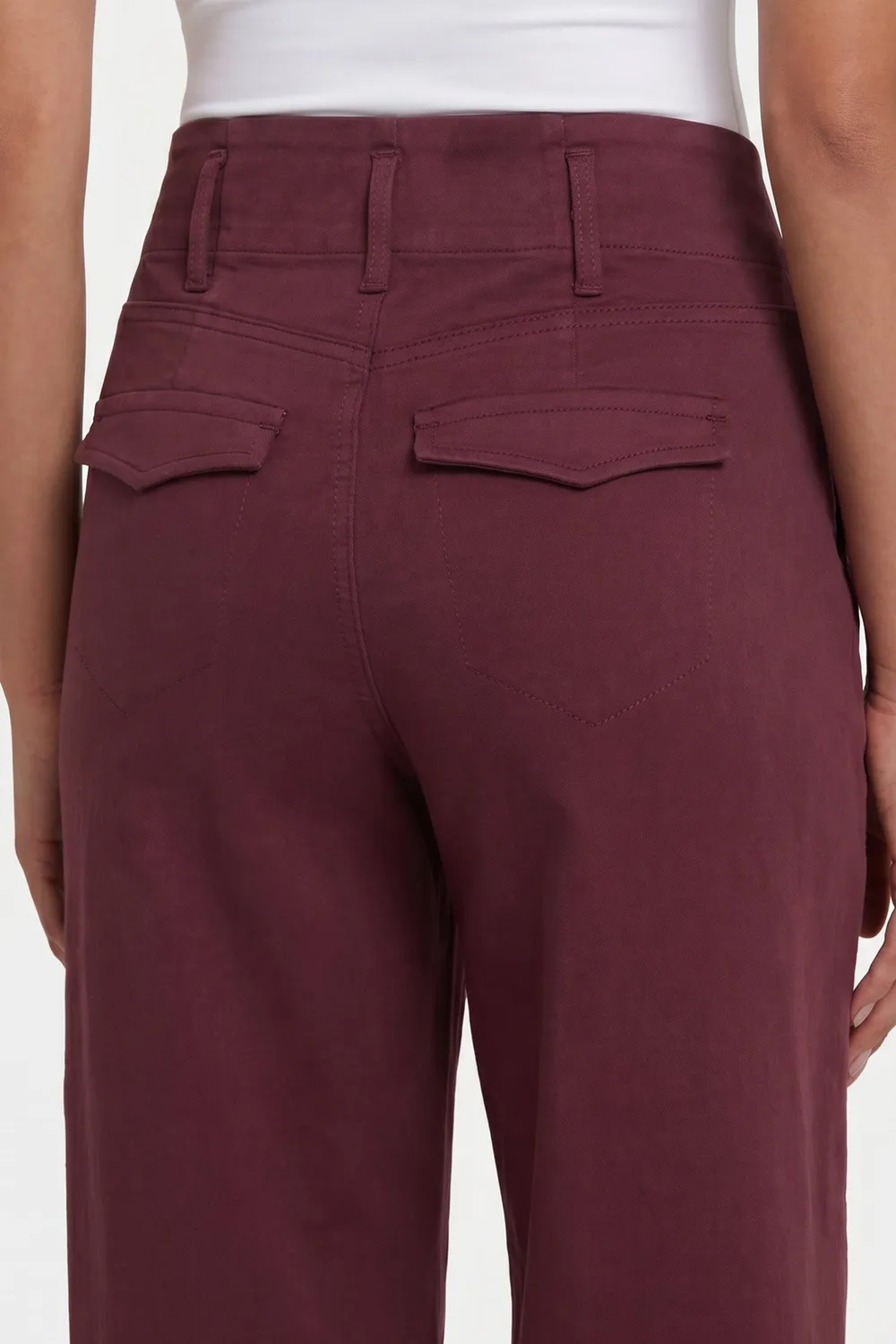 NYDJ Mona Wide Leg Trouser Jeans Sienna Red weit