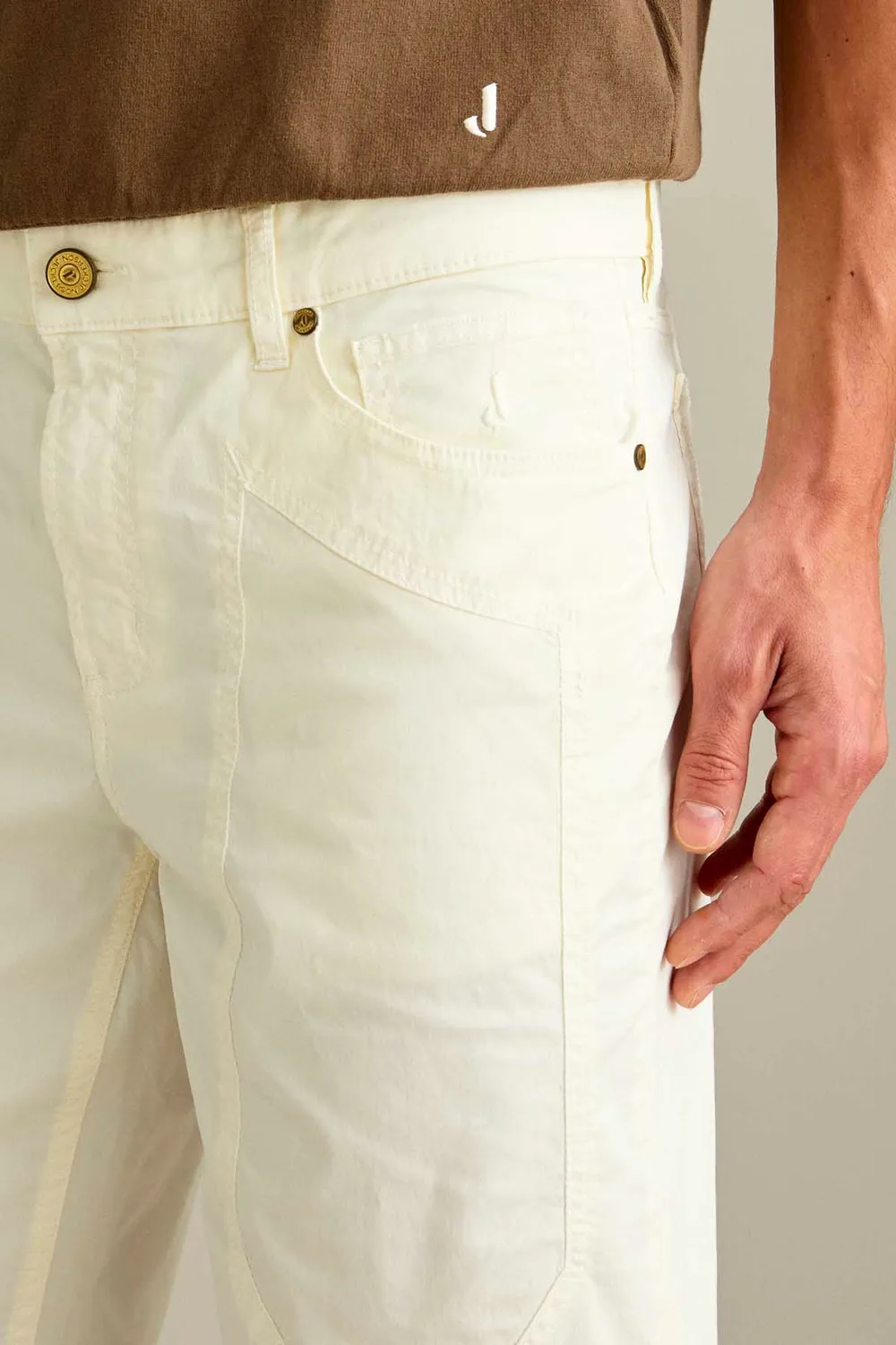 Jeckerson Jayden Toppa Shorts schneeweiß Stretch