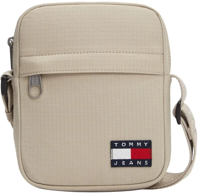 Tommy Jeans Daily Ripstop Reporter Crossbody Tasche Beige