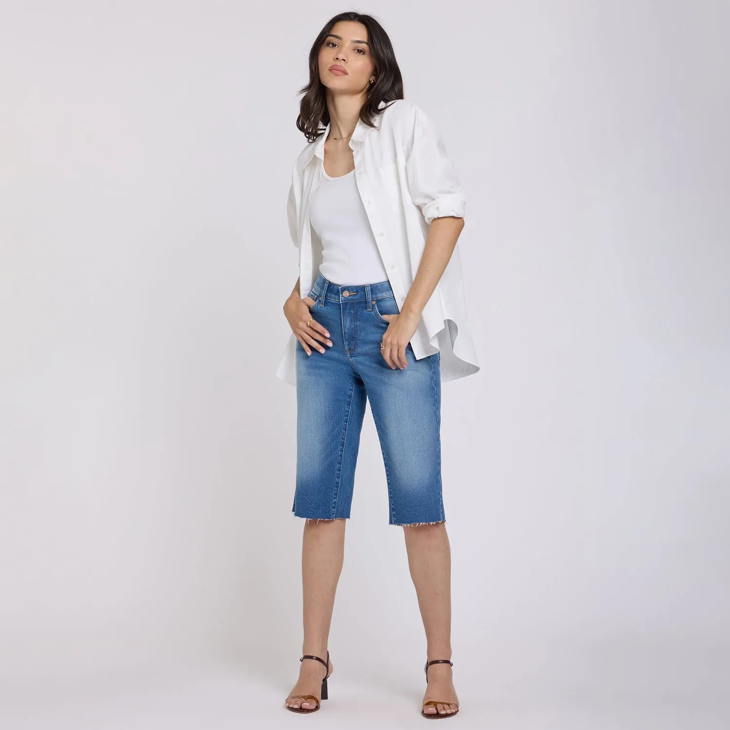 NYDJ Kristie 80s Bermuda Shorts Pacifica Mid-Rise