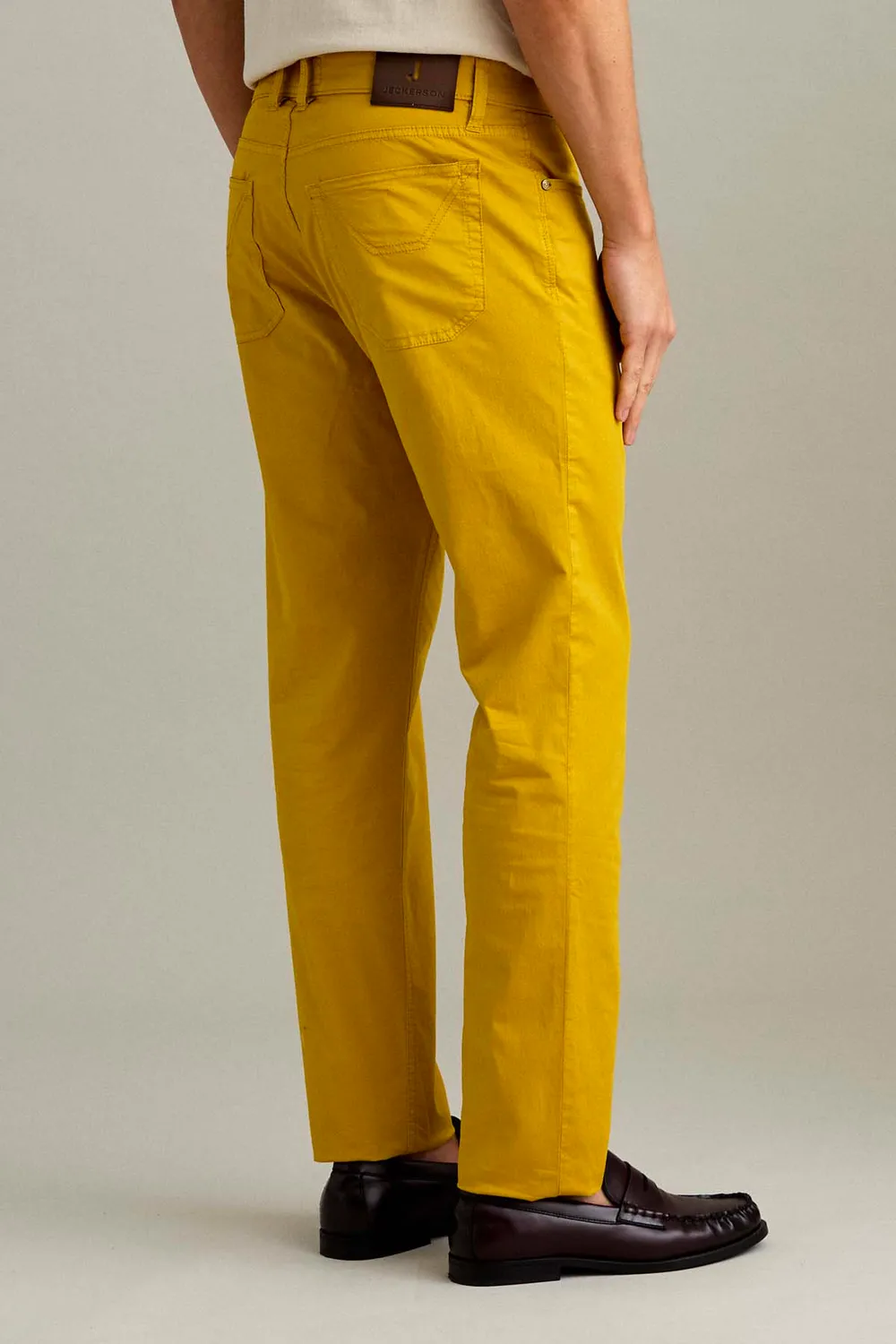 Jeckerson Jordan Slim Fit Hose Gelbgold Gabardine
