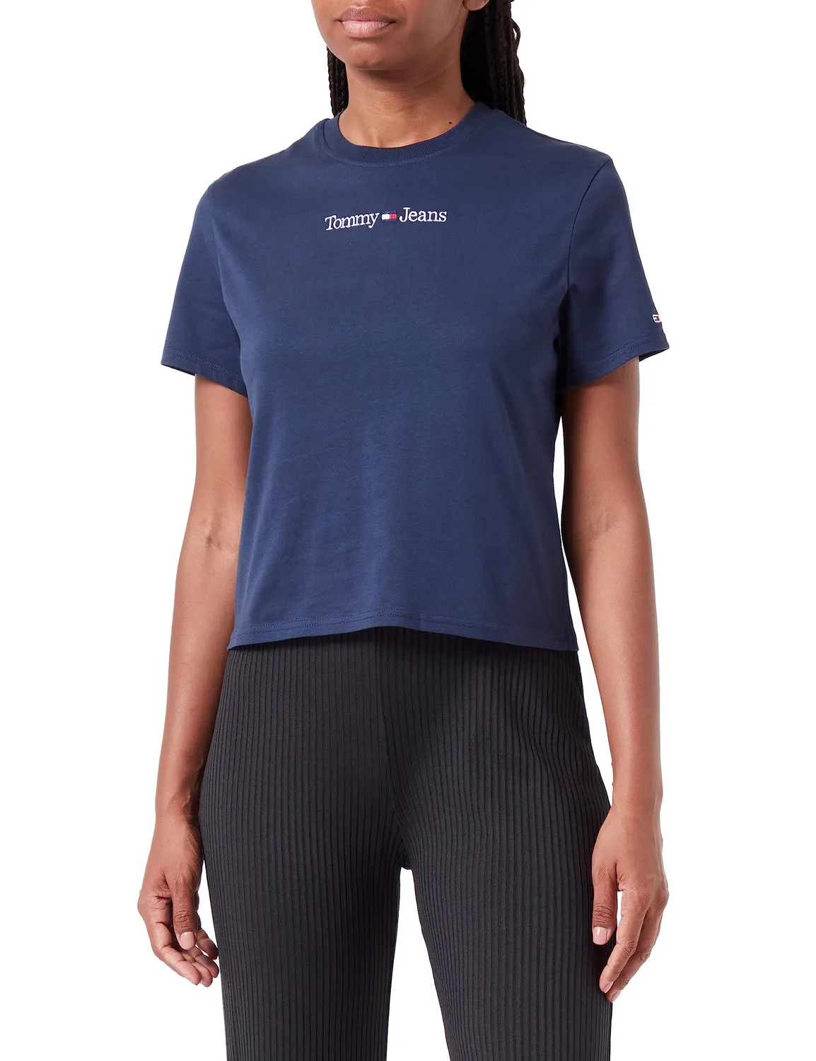 Tommy Jeans Serif Linear Tee T-Shirt Damen Baumwolle