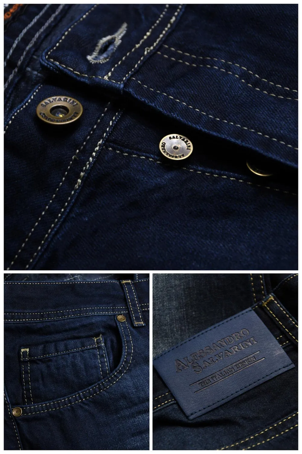 Alessandro Salvarini Comfort Fit Jeans Herren Denim