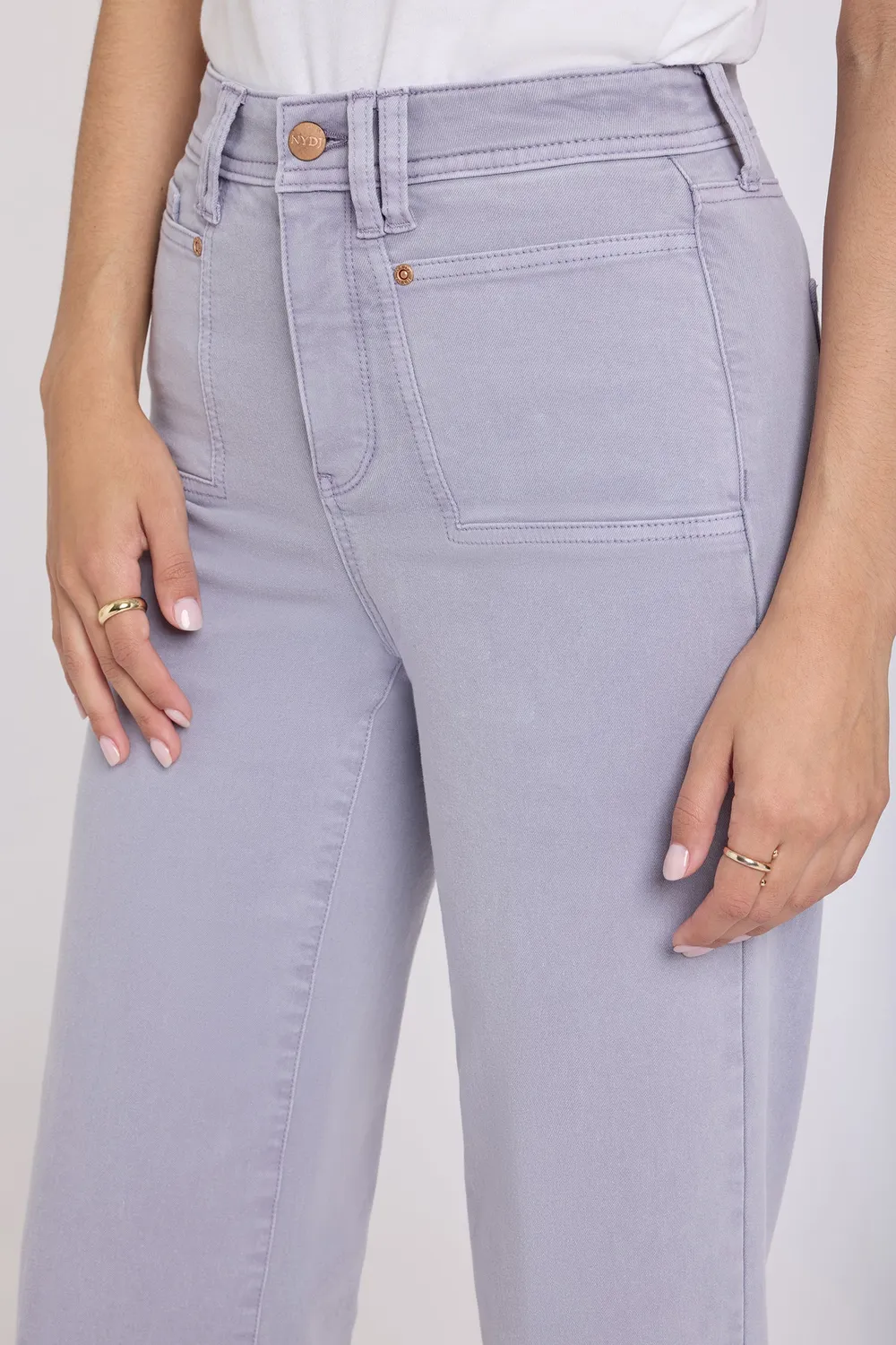 NYDJ Brigitte Wide Leg Capri Lavendel formend