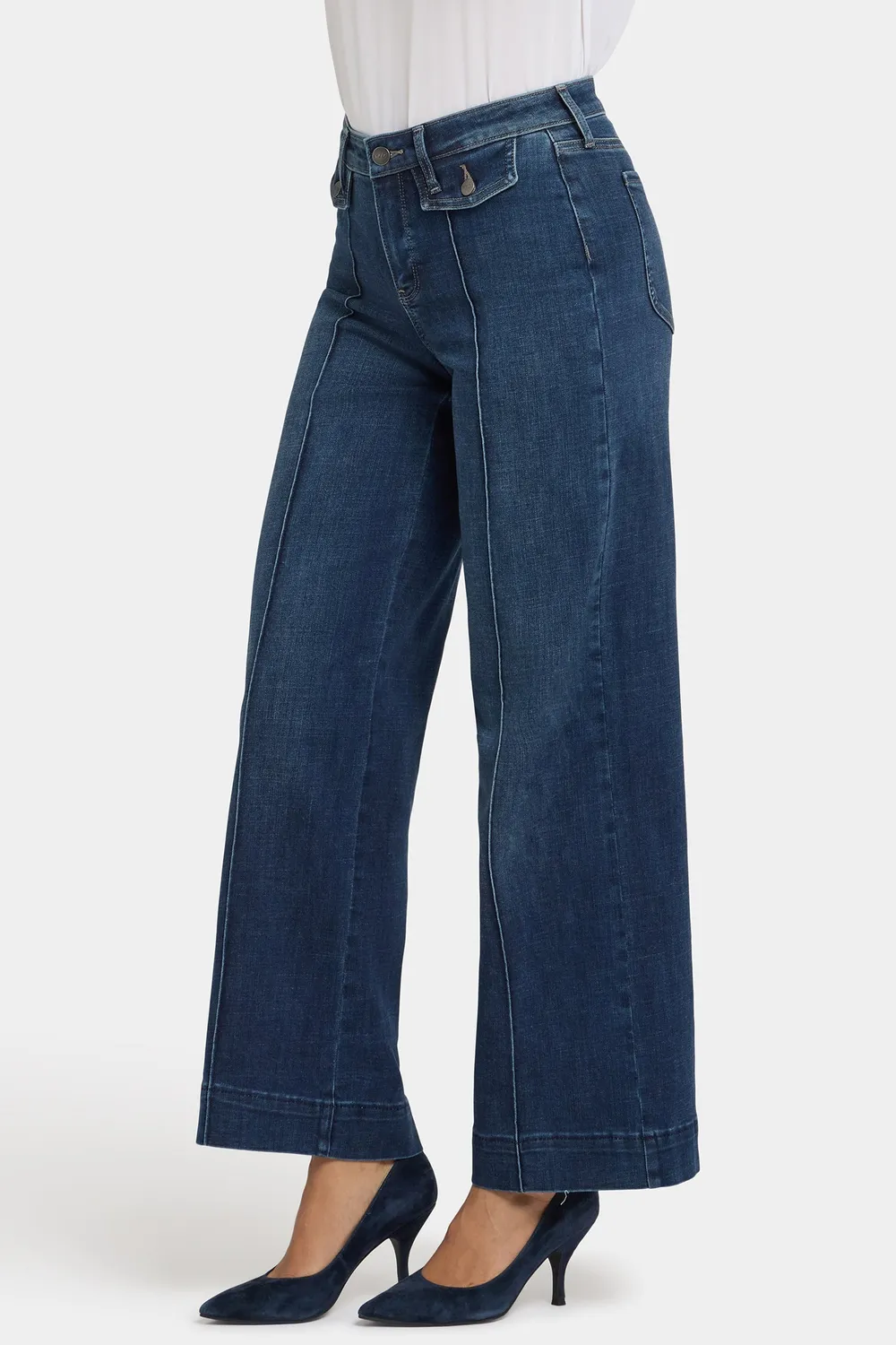 NYDJ Teresa Wide Leg Jeans Louvre Sapphire dunkelblau