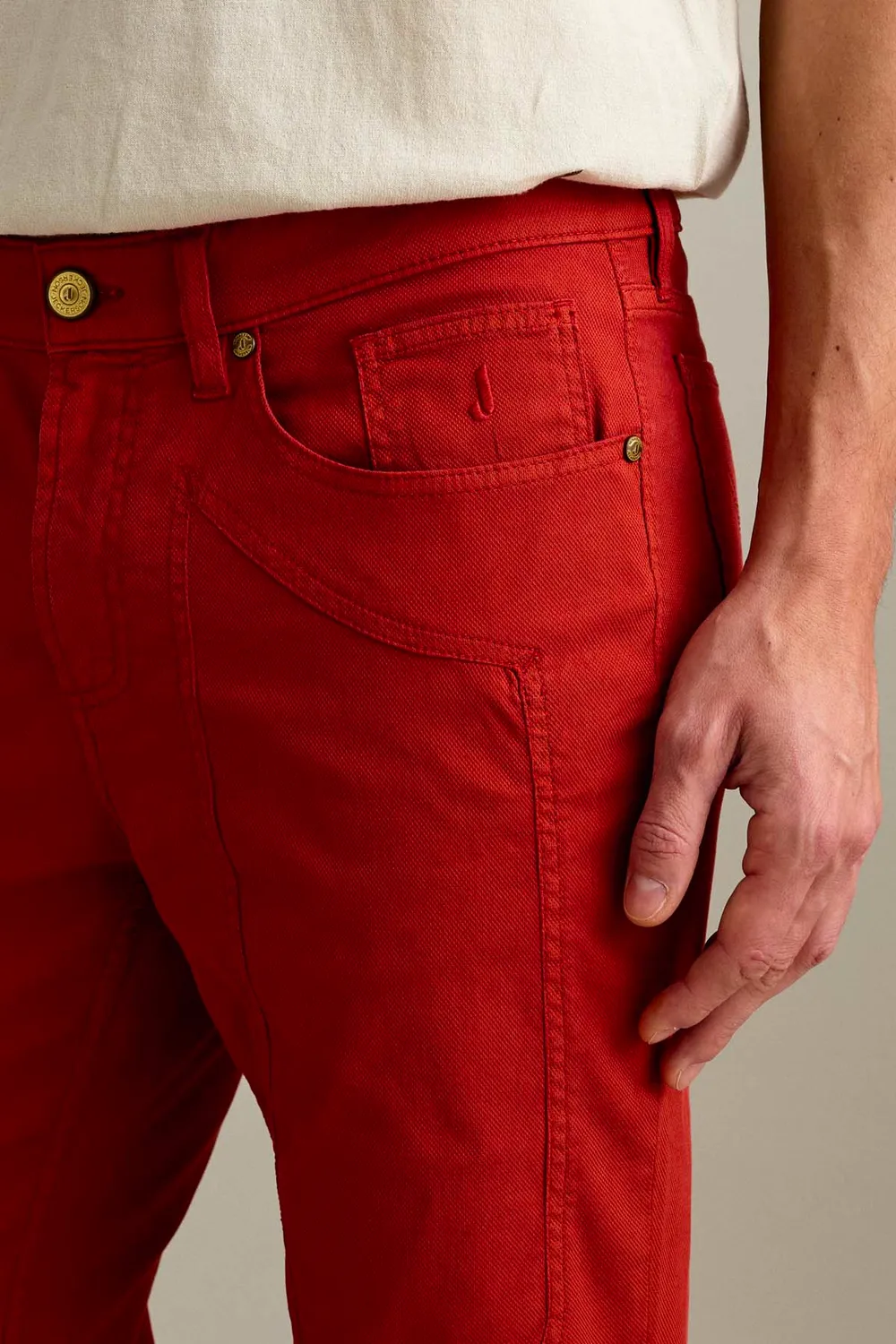 Jeckerson John Slim Fit Hose dunkelorange Stretch