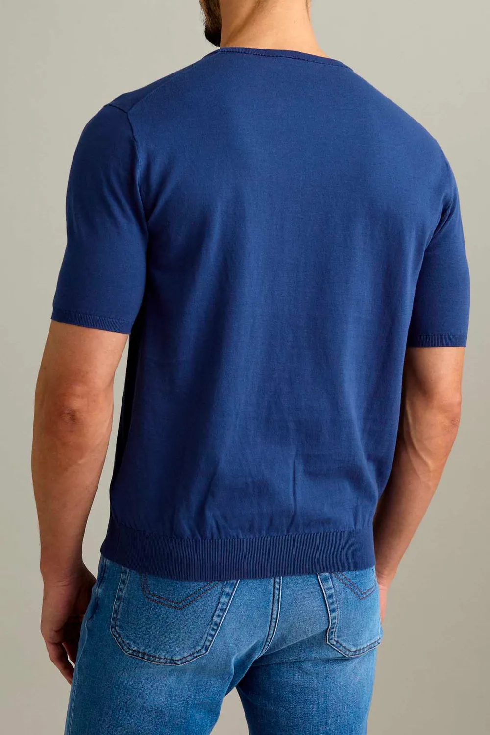 Jeckerson T-Shirt hellblau Baumwolle Kurzarm fein