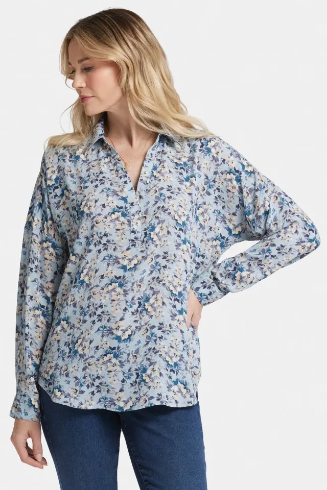 NYDJ Becky Blouse Bluse Alpine Valley aus Georgette