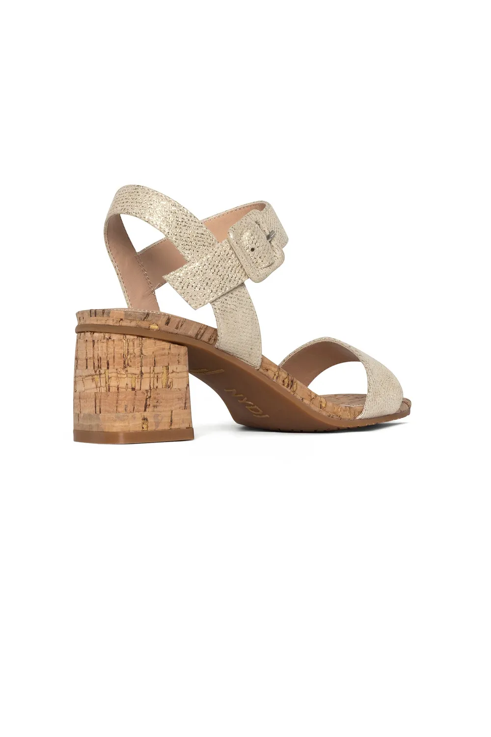 NYDJ Gaiana Sandalen Gold Blockabsatz 38-42