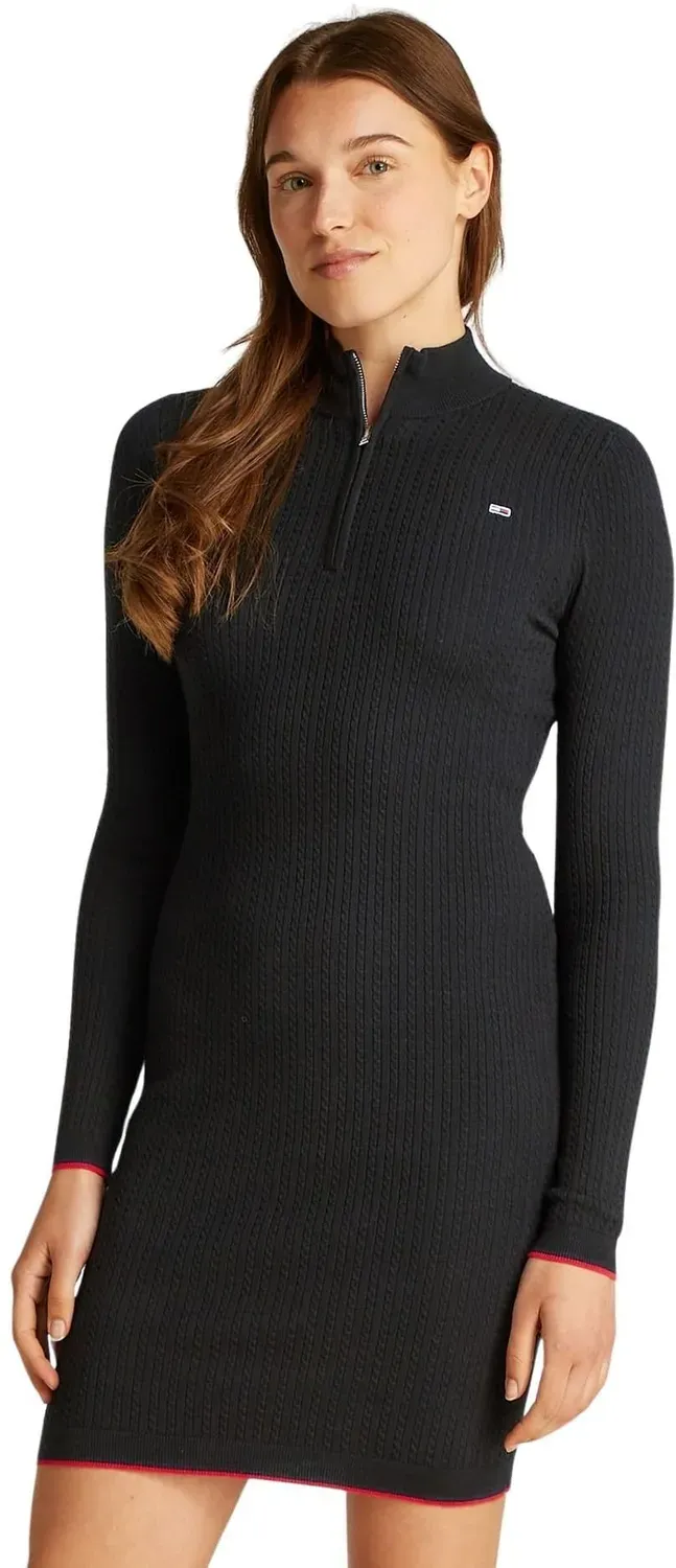 Tommy Jeans Pullover-Kleid 1/4 Zip Figurbetont S