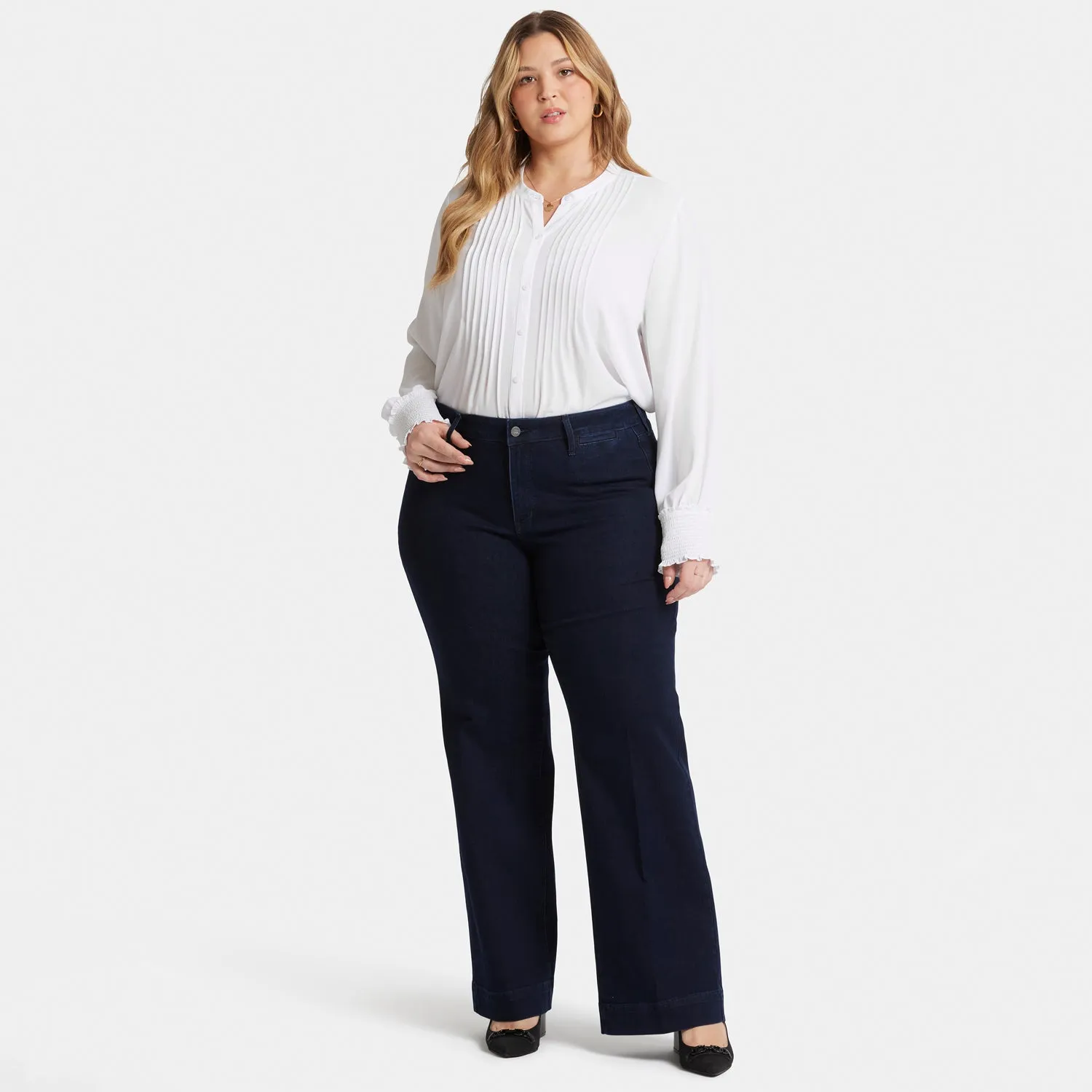 NYDJ Teresa Trouser Jeans Plus Dark Enzyme weit
