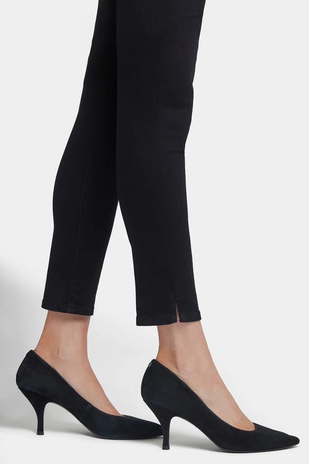 NYDJ Skinny Ankle Pull-On Jeans Schwarz Stretch