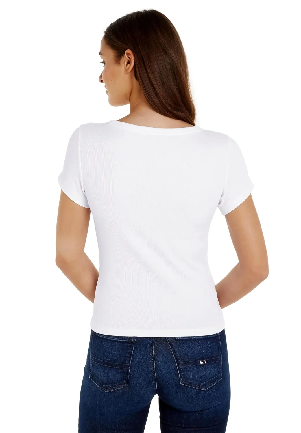 Tommy Jeans Slim Rib T-Shirt V-Ausschnitt