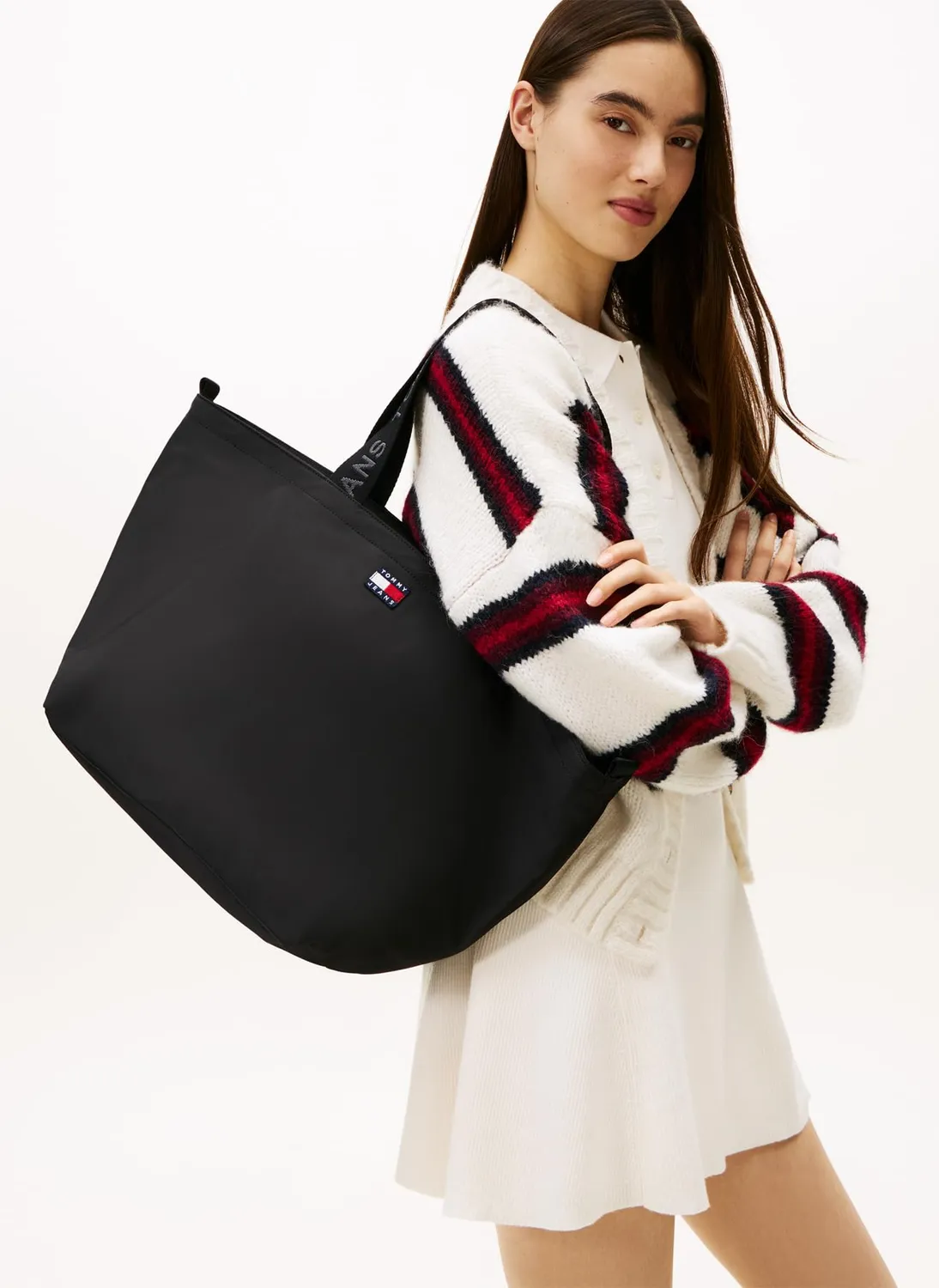 Tommy Jeans Daily Tote Bag Tasche Schwarz Einheitsgröße Logo
