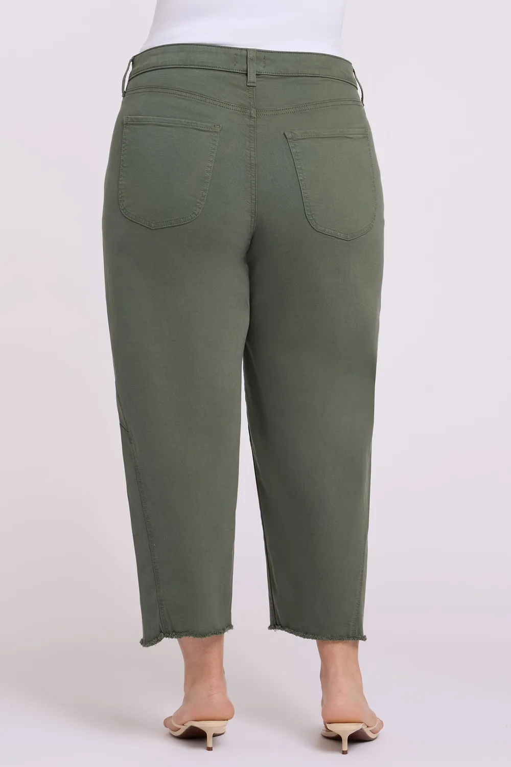 NYDJ Alyssa Relaxed Crop Plus Size Jeans Desert Green