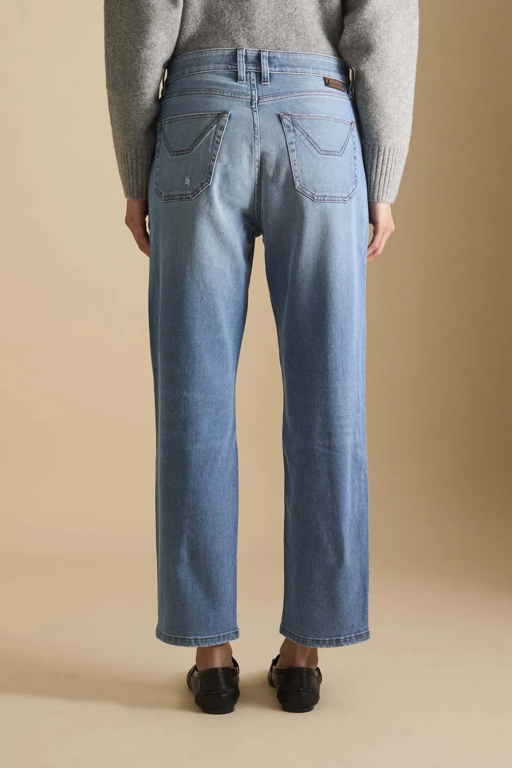 Jeckerson Julia Boyfriend Jeans Hellblau Stretch