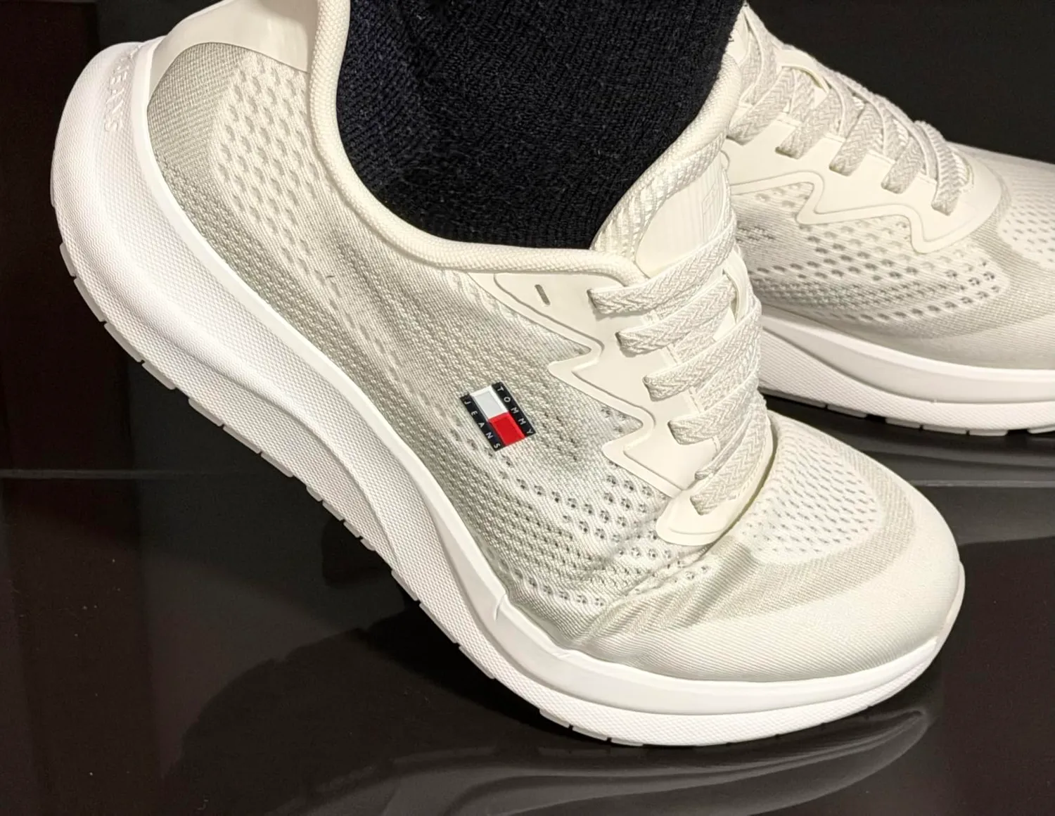Tommy Jeans Runner Knitted EM0EM01713 Sneaker Größe 45 schwarz