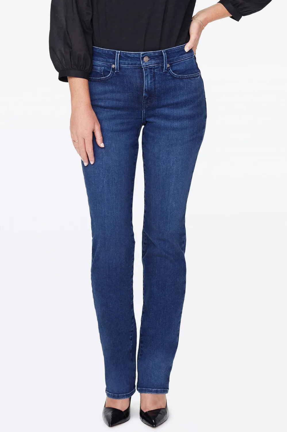 NYDJ Marilyn Straight Jeans Habana gerade blau
