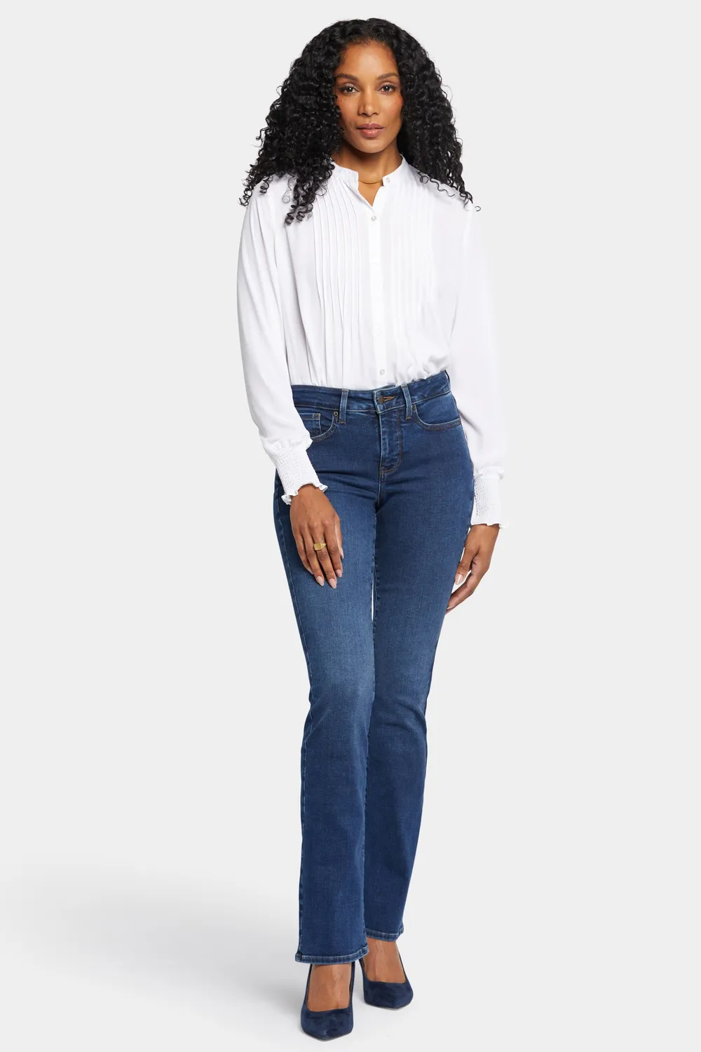 NYDJ Barbara Bootcut Petite Jeans Cooper Blau