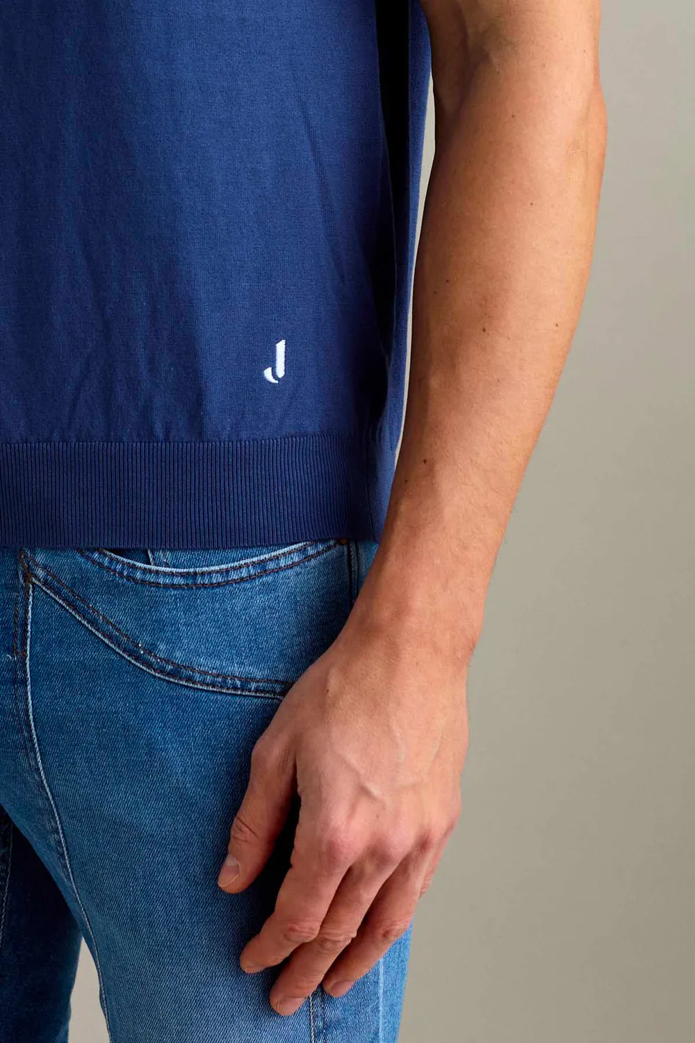 Jeckerson T-Shirt hellblau Baumwolle Kurzarm fein