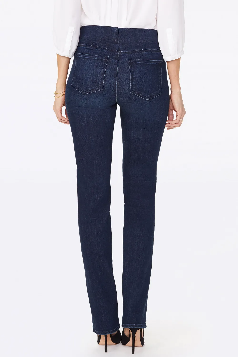NYDJ Marilyn Straight Pull-On Jeans Denslowe