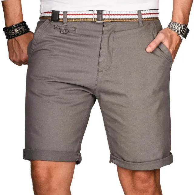 Alessandro Salvarini AS-096 Bermuda Shorts Herren Gürtel