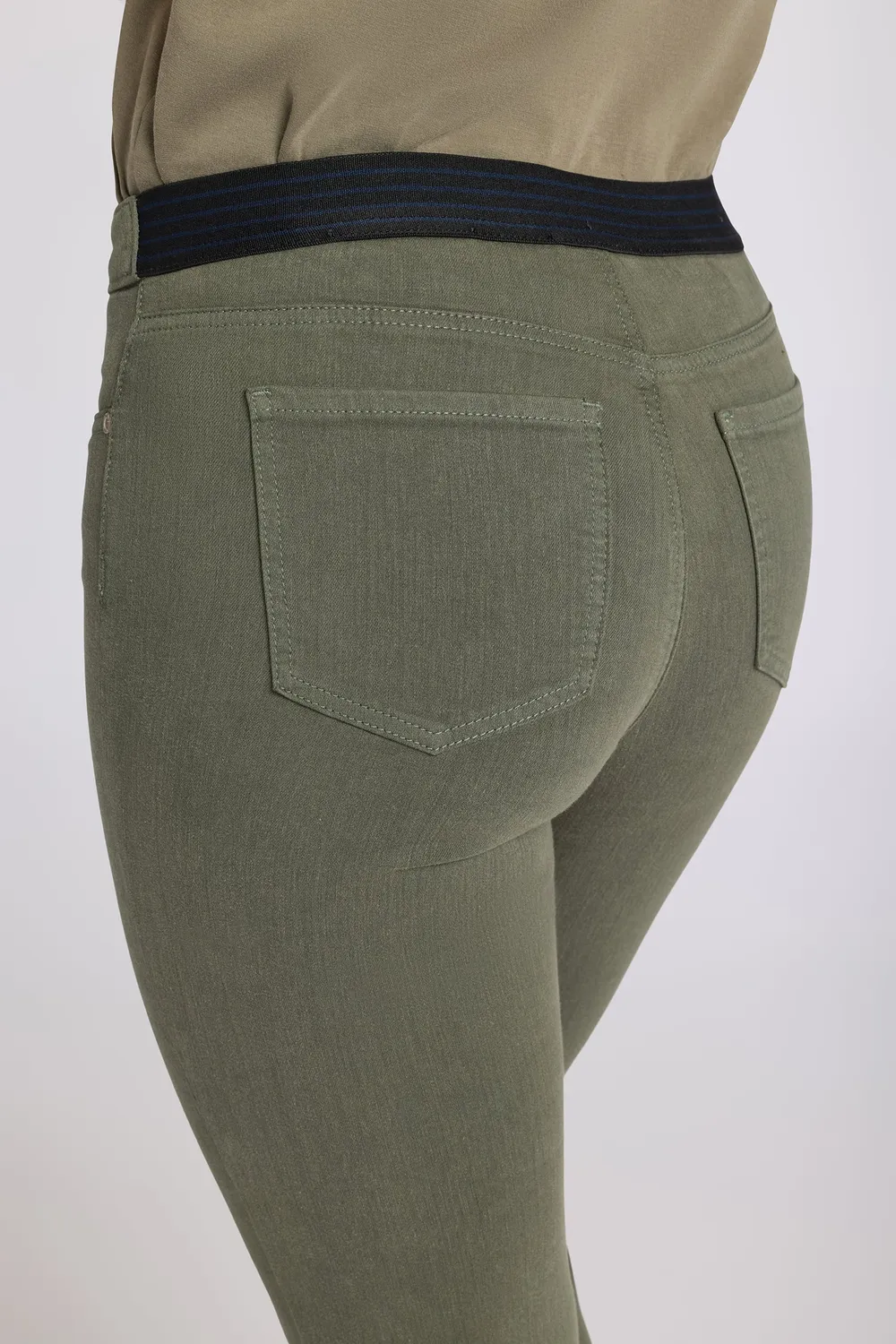 NYDJ Marilyn Straight Jeans Desert Green No Gapper