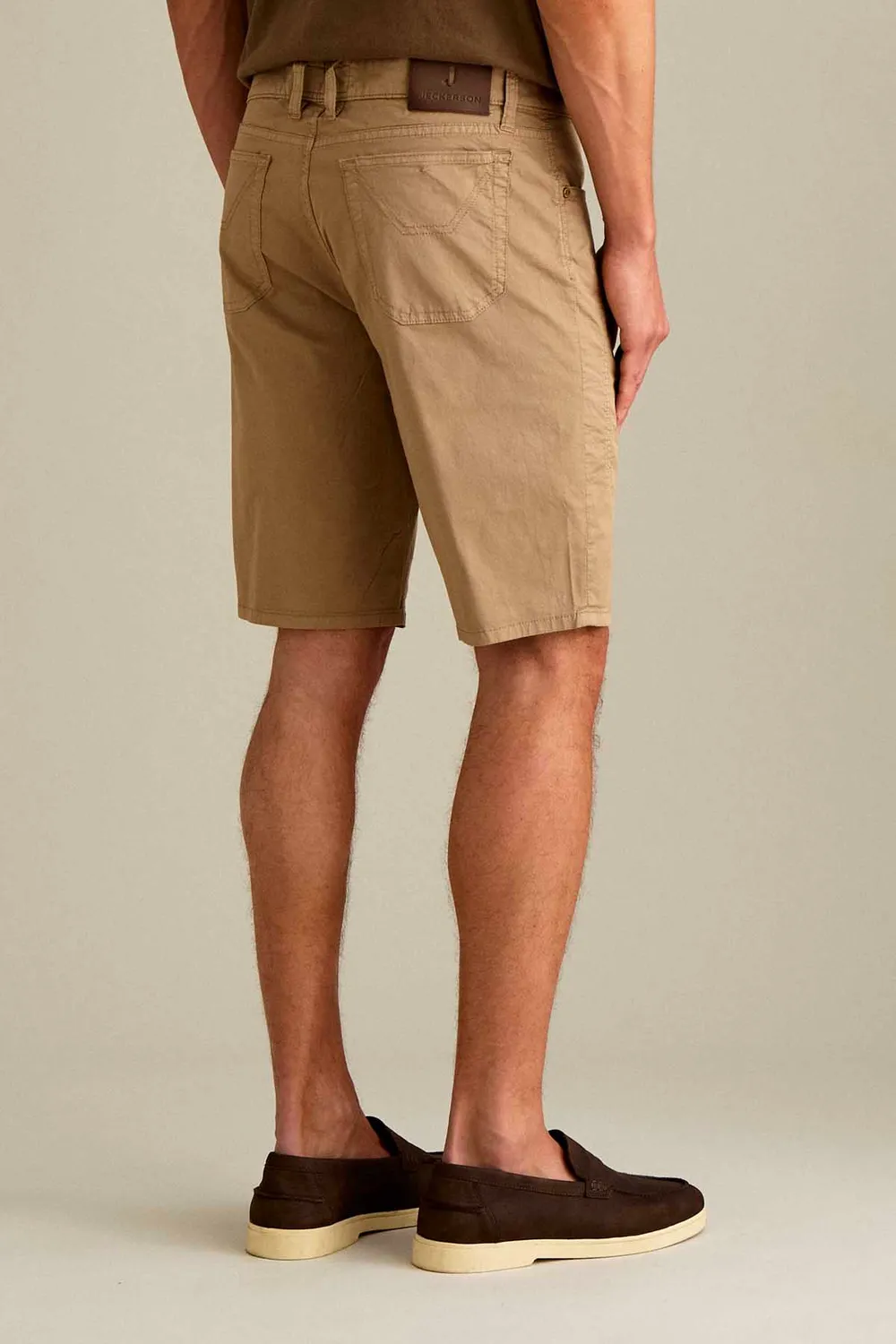 Jeckerson Jayden Slim Fit Bermuda beige Zement Stretch
