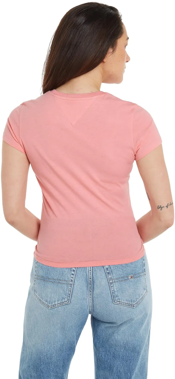 Tommy Jeans Damen T-Shirt Kurzarm Gr. L Baumwolle