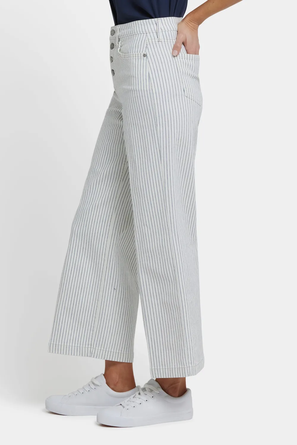 NYDJ Teresa Wide Leg Ankle Jeans Palencia Stripe
