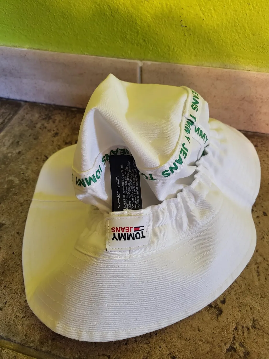 Tommy Jeans TJM Flag Bucket Hat Hut weiß Baumwolle