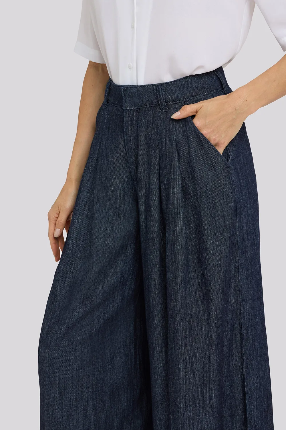 NYDJ Giselle Wide Leg Trouser Dark Indigo 69 cm